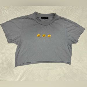 Brandy Melville Crop Flower Tee, Size Small?